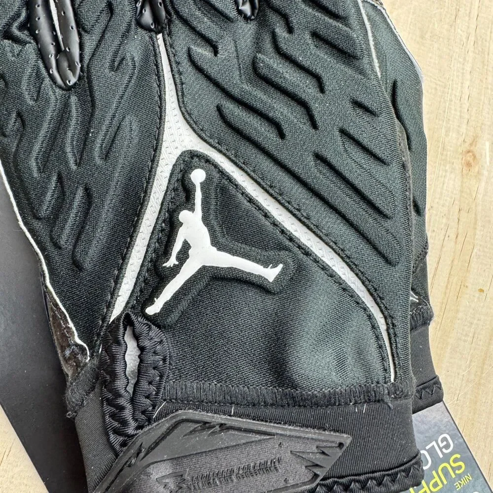NEW Jordan Superbad 6.0 Football Gloves Black NFL Logo Sz 2XL DX4476-091